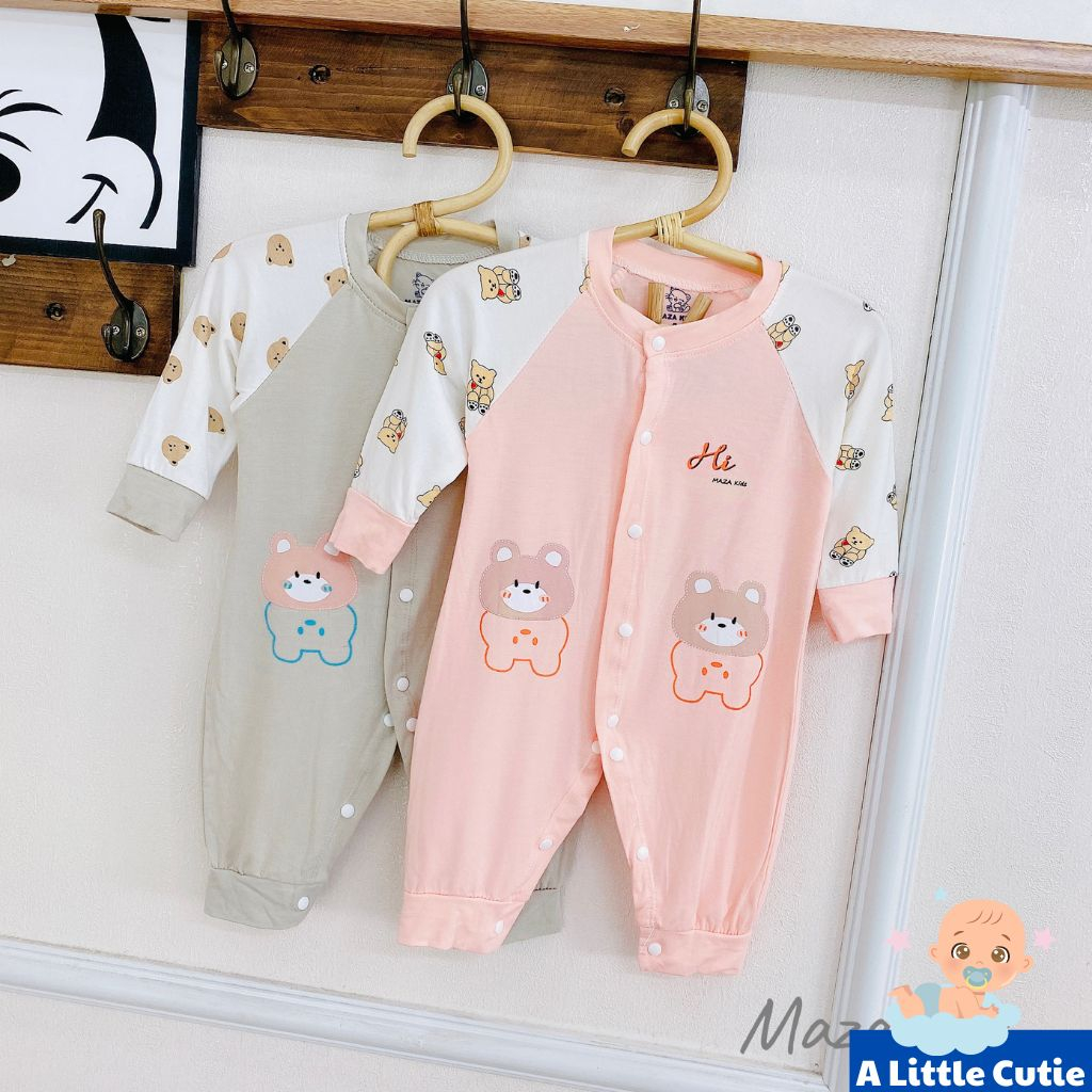Bodysuit cho bé gái bé trai, body cho bé sơ sinh Vải petit cao cấp BDS003 - A LITTLE CUTIE