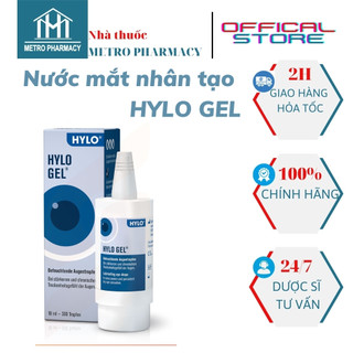 Nước mắt nhân tạo Hylo Gel 0.2%-Nhập khẩu Đức-Giữ ẩm, giảm khô mắt-Lọ 10ml-Không chất bảo quanr-Hệ thống bơm vô khuẩn