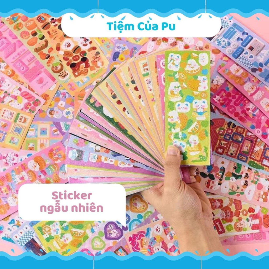 Set 200, 400 Sticker Ngẫu Nhiên Trang Trí