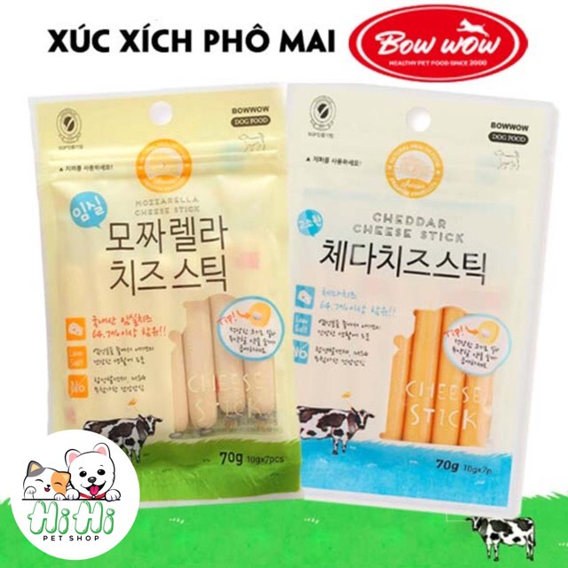 Xúc Xích Phô Mai Bow wow Snack Cho Chó