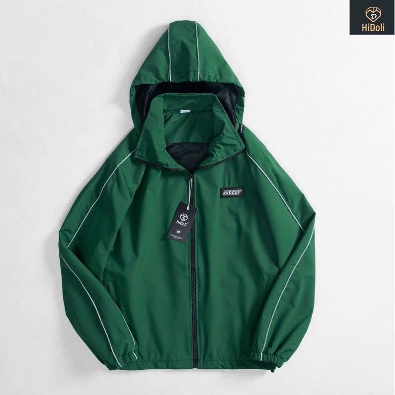 Áo khoác gió nam nữ 2 lớp lót gió có mũ tháo rời chất đẹp