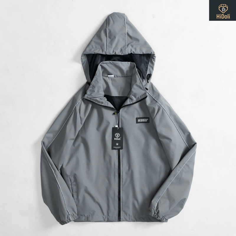 Áo khoác gió nam nữ 2 lớp lót gió có mũ tháo rời chất đẹp