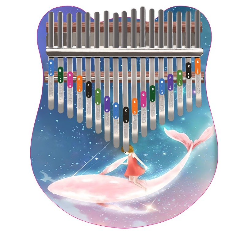 Đàn Kalimba Trong Suốt Pha Lê 17 Phím Chính Hãng - Đầy Đủ Phụ Kiện