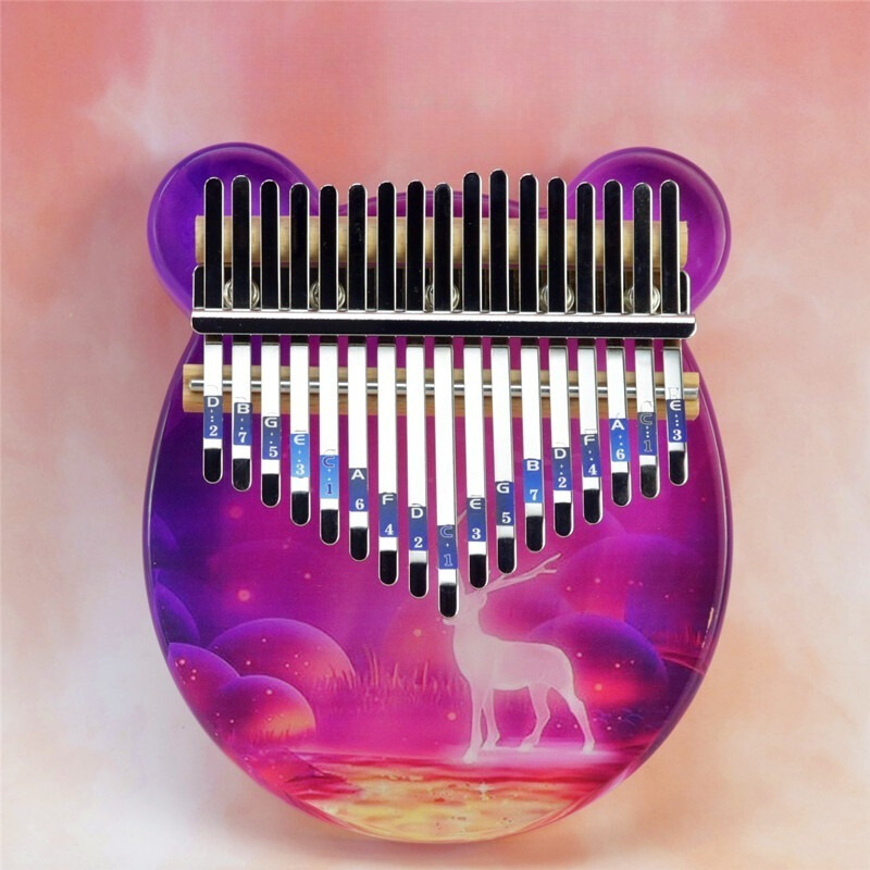 Đàn Kalimba Trong Suốt Pha Lê 17 Phím Chính Hãng - Đầy Đủ Phụ Kiện