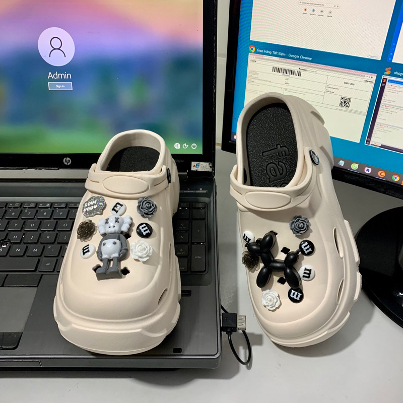 Dép bánh mì,Dép Sục đế cao Dép CROSS FASHION Đế độn tăng chiều cao siêu nhẹ