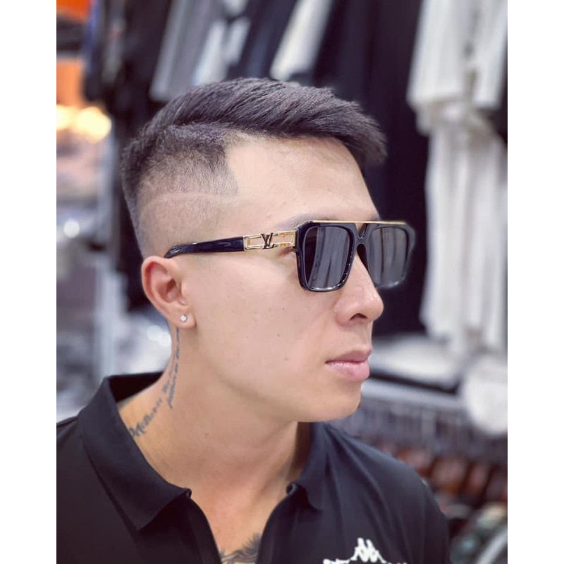 Kính Mát LV Cao Cấp Nam Nữ 2023 Tròng Vuông Chống Tia Uv Phong Cách.Kính Râm nam nữ LV bảo hành 1 năm