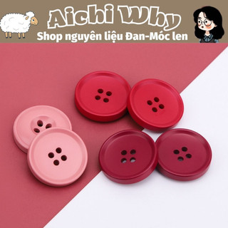 Cúc Nhựa màu sắc 4 lỗ trũng lòng