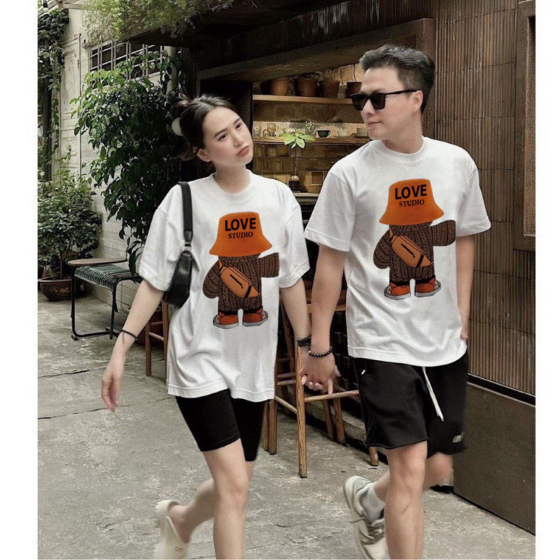 Áo thun đồng phục gia đình 3/4/5 người gấu mũ hottrend. Family store