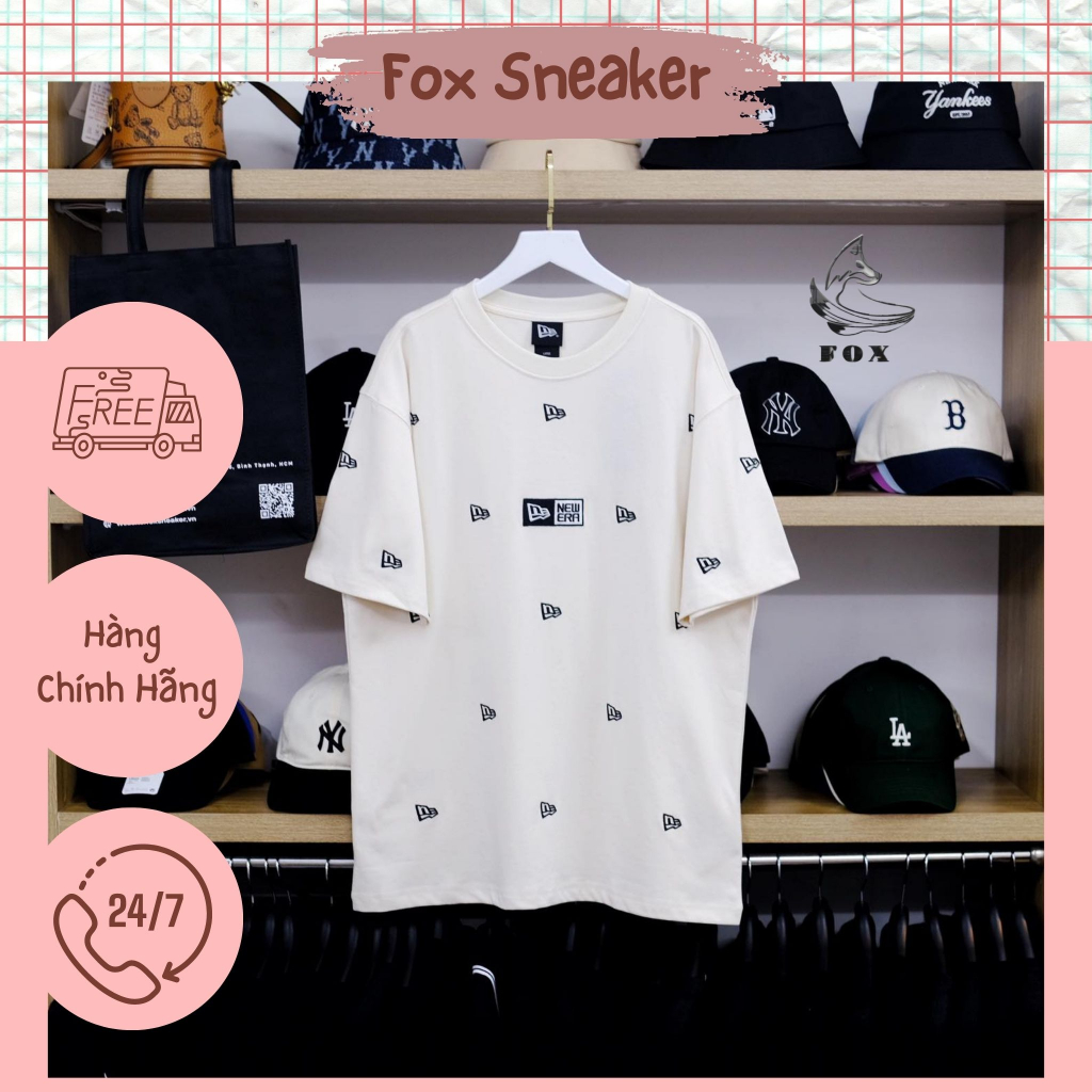Áo Thun New Era Ne Thêu Màu Kem Code:13560487 - Fox Sneaker