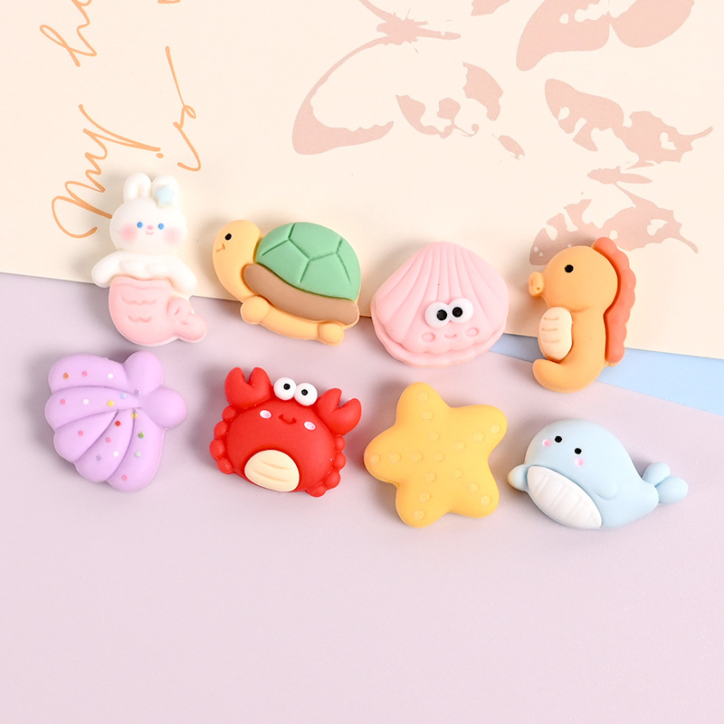 Charm sinh vật biển tone pastel