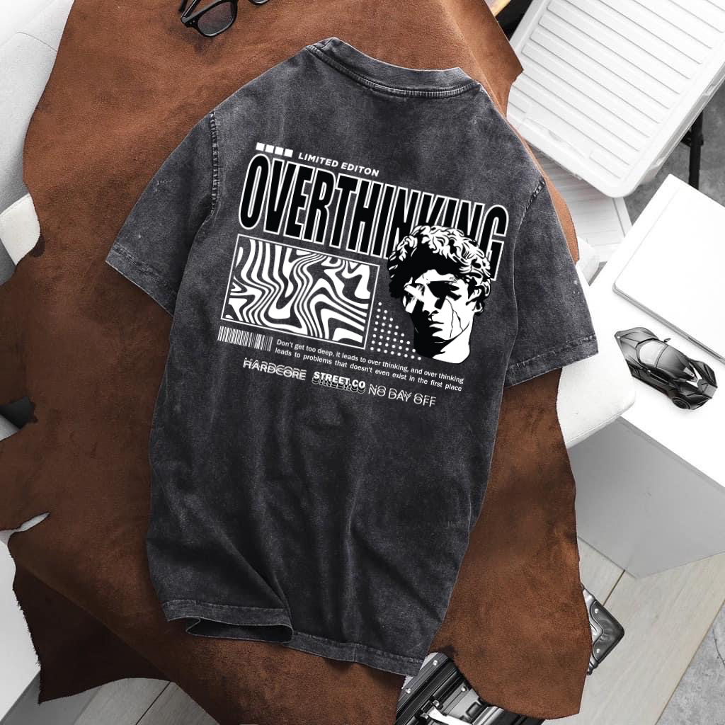 Áo thun cotton wash bigsize nam thời trang cỡ đại in hình 2 mặt đẹp < 140kg over