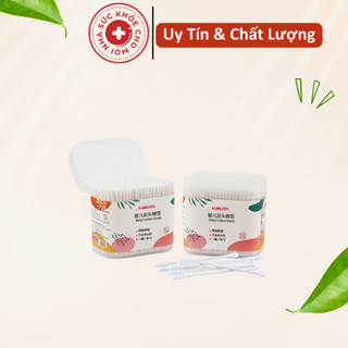 Tăm bông cho bé sơ sinh được làm từ bông tự nhiên hộp 400 que Misuta