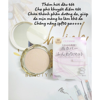 Phấn phủ cezanne uv silk cover powder siêu mịn, che phủ nhẹ nhàng, chống nắng spf 50 pa++++