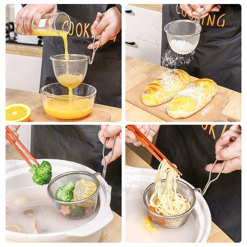 Muôi trụng mỳ, ăn lẩu dáng sâu Inox Echo Ø10cm hàng nhập từ Nhật Bản