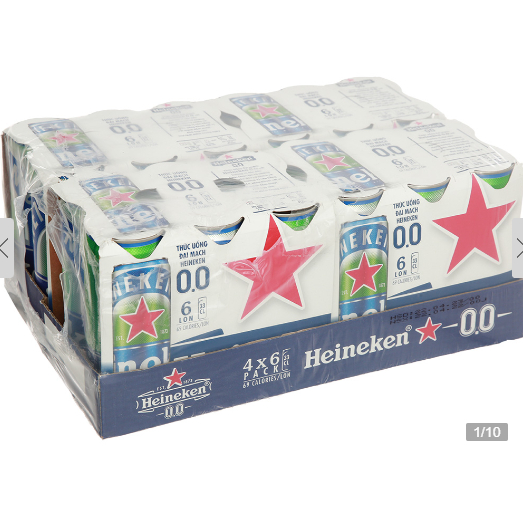 Thùng 24 lon bia HALIKEN ZEZO không độ 330ml