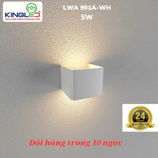 [CHÍNH HÃNG] Đèn LED Gắn Tường Kingled LWA901A - WH  5W Vỏ Trắng Ánh Sáng Vàng  Bảo Hành 2 Năm