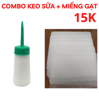 Combo gạt nhựa và keo sữa dán chuyên dụng dùng dán decal dán tường - hn decor