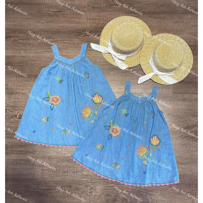 Váy Jean Thêu cho bé gái siu xinh