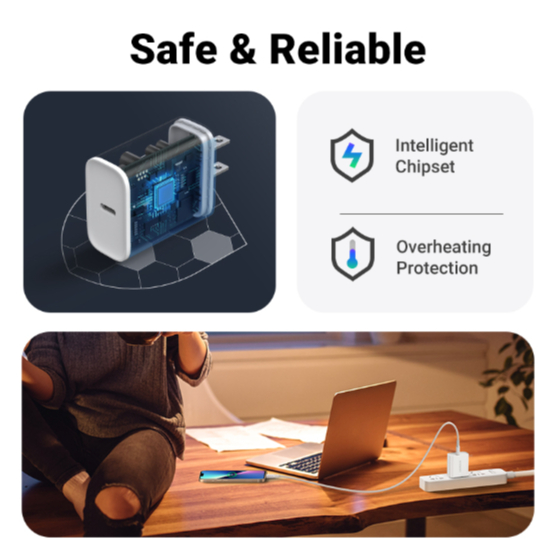 Củ sạc nhanh UGREEN USB TYPE-C PD 3.0 20W CD137