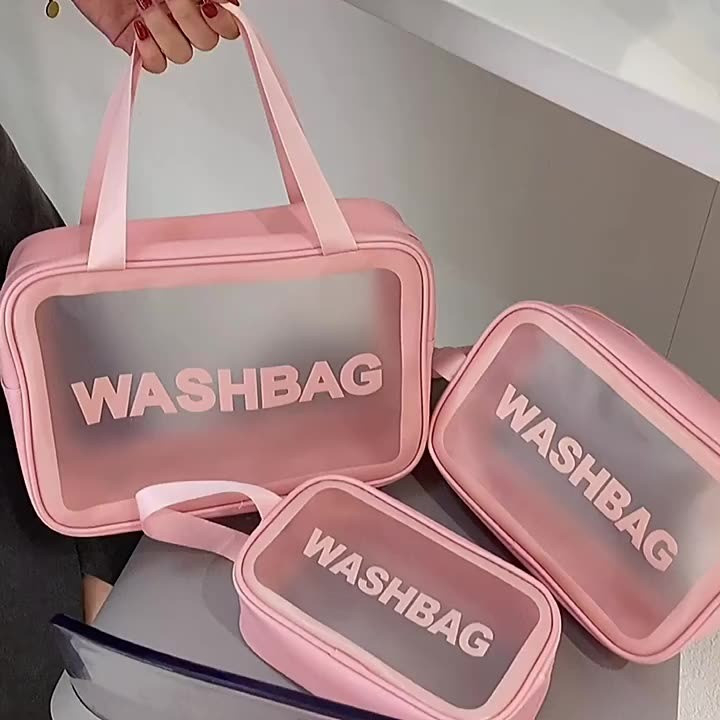 Bộ 3 Túi đựng mỹ phẩm WashBag,  túi đựng đồ dùng trang  điểm  nhiều kích thước