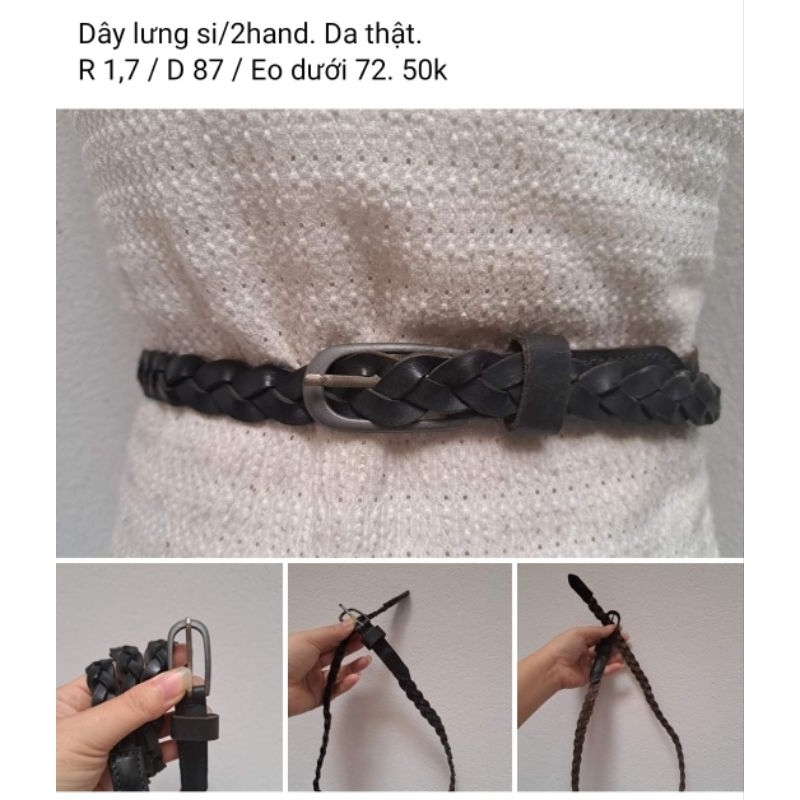 Dây lưng si/2hand da thật