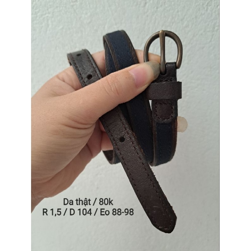 Dây lưng si/2hand da thật