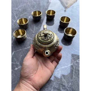 bộ ấm chén đồng long phụng sum vầy