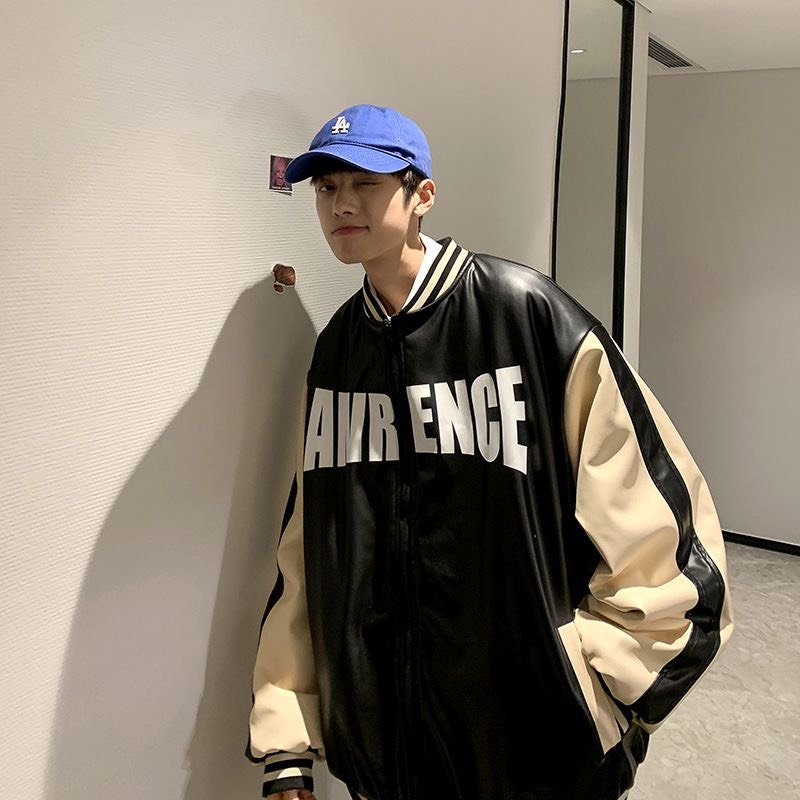 Áo khoác nam bomber 2 mặt chất liệu da và lông cừu thời trang cao cấp