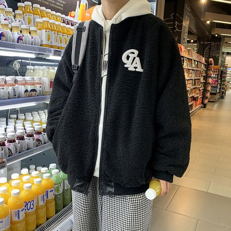 Áo khoác nam bomber 2 mặt chất liệu da và lông cừu thời trang cao cấp