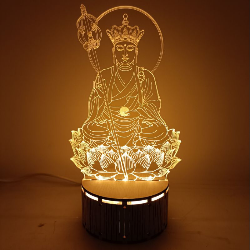 Đèn Led 3D Tượng Phật Cao cấp, thiền- Quan thế âm bô tát, phật dược sư, phật thích ca, địa tạng vương- 🙏Decor Home An🙏