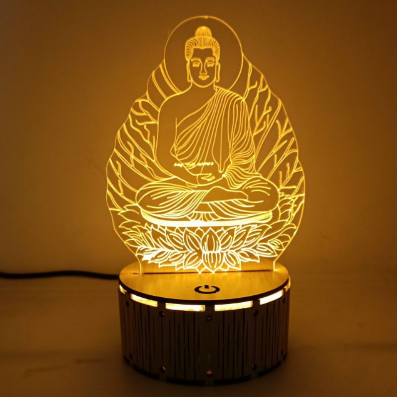 Đèn Led 3D Tượng Phật Cao cấp, thiền- Quan thế âm bô tát, phật dược sư, phật thích ca, địa tạng vương- 🙏Decor Home An🙏
