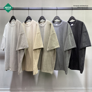 Áo thun trơn rách viền | artie washed border cut t-shirt | 3t streetwear