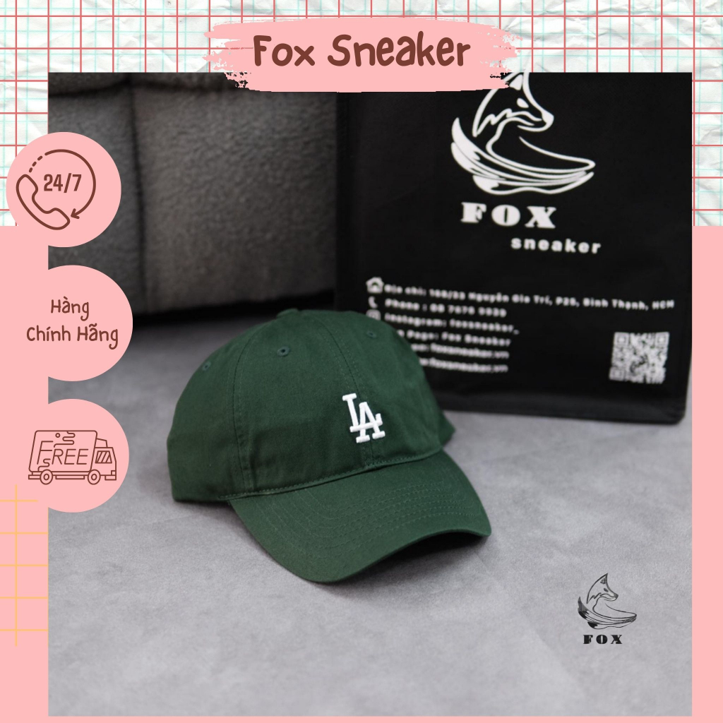 Mũ Nón MLB Rookie Ball Cap LA Dodgers Green 3ACP7701N-07GNS Màu Xanh Green - Fox Sneaker