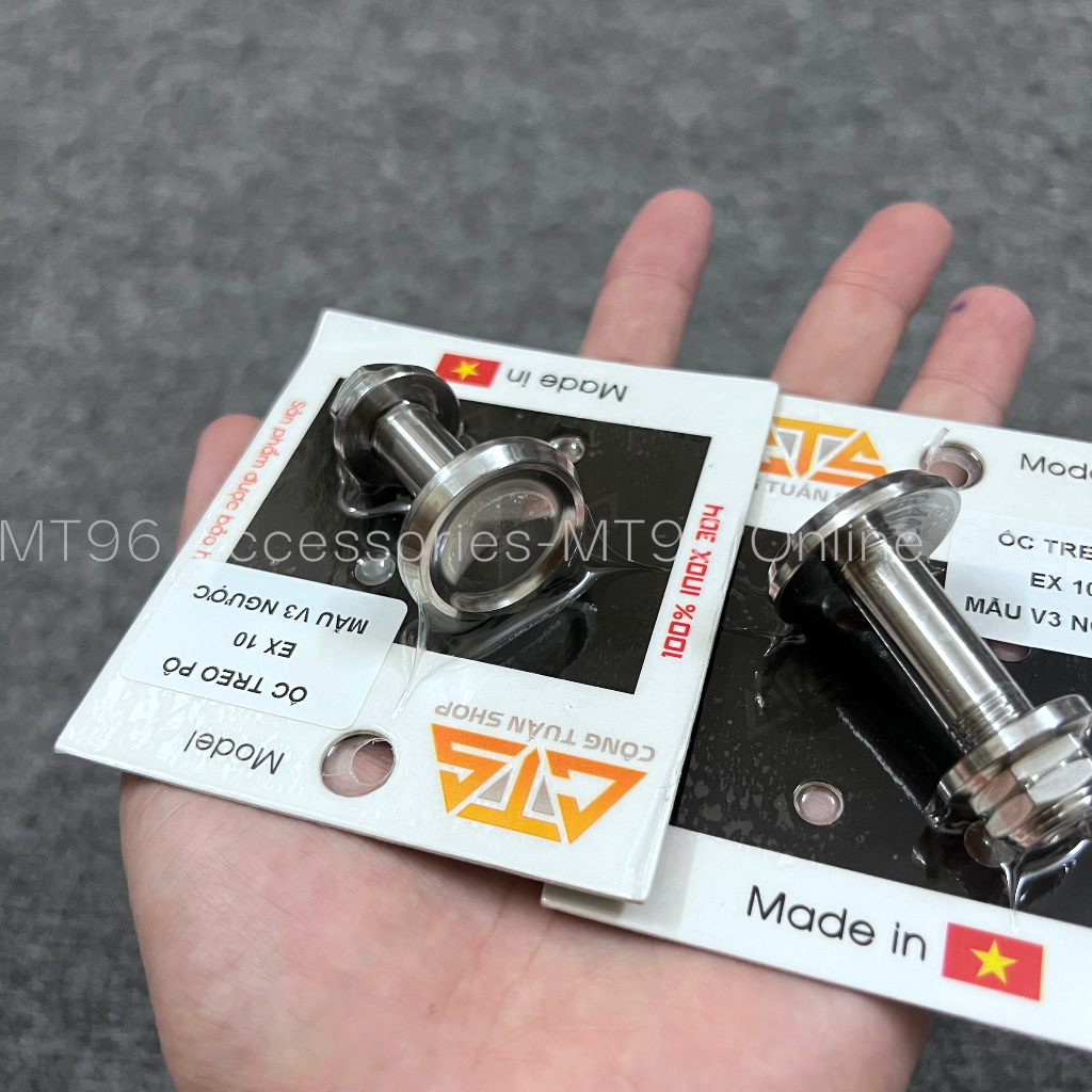 Ốc Treo Pô Sau Inox CTS Mẫu V3 Ngược  Cho Exciter 135 4s , Ex 2010 Inox304