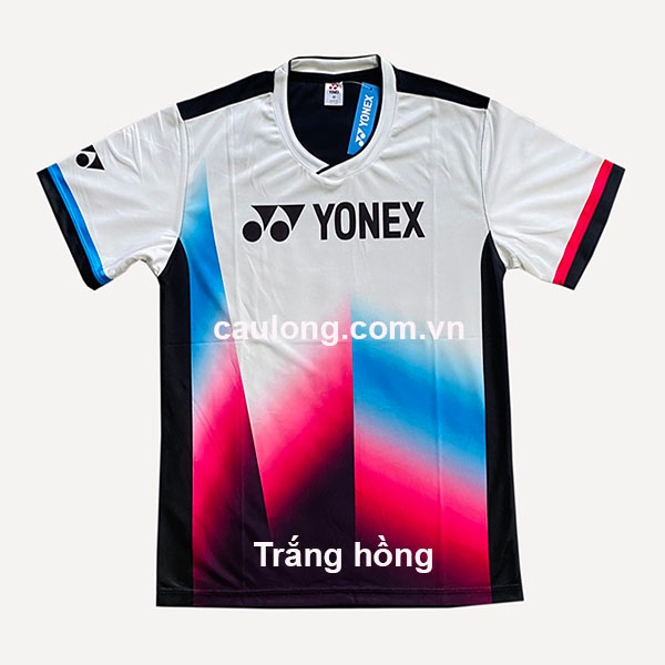 Áo Cầu Lông Nam Nữ Cổ Tròn Yonex 6426 Trắng Hồng