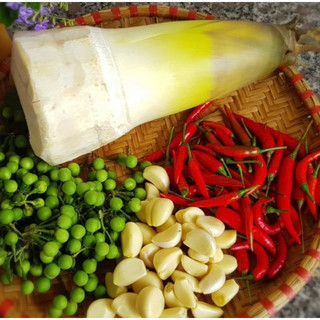 Măng ngâm tỏi ớt/+-mắc mật-Hộp 1kg