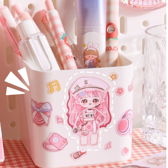 Hộp Sticker Hình Dán 50 Tờ Bộ Đồ Công Chúa Thời Trang Sáng Tạo