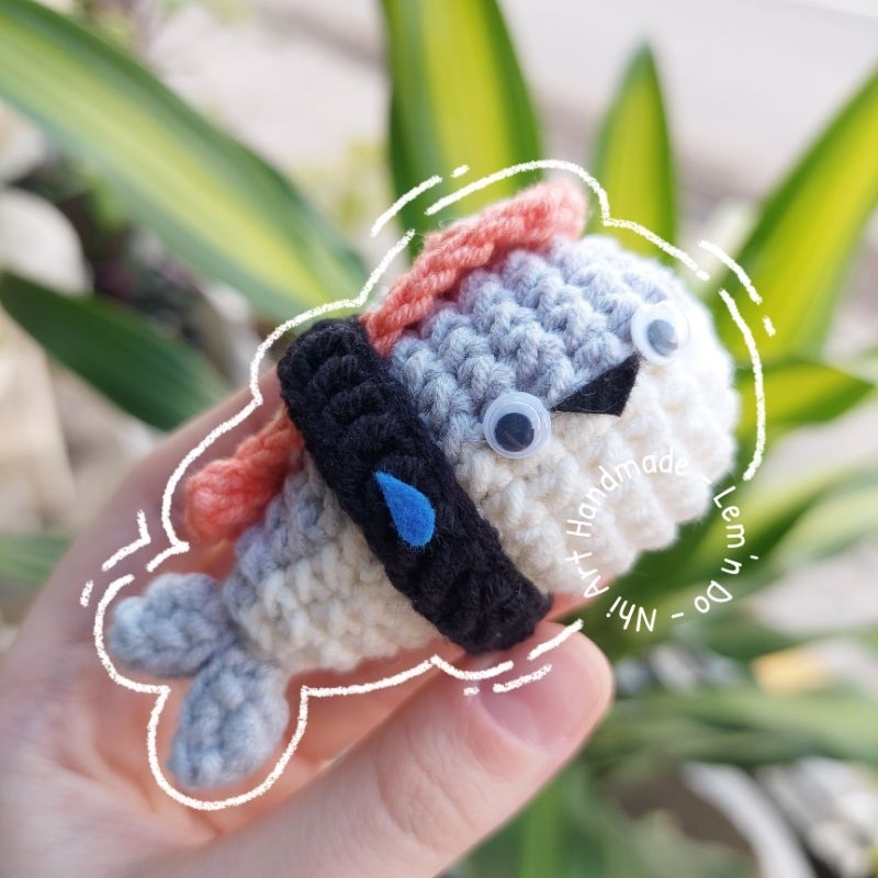 Móc Khóa Sushi Sacabambaspis | Móc Khóa len Sushi