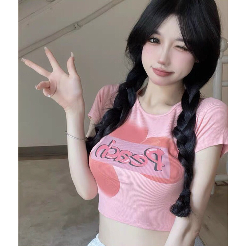 Áo nữ Croptop MONA chất bozip mát ôm body A46