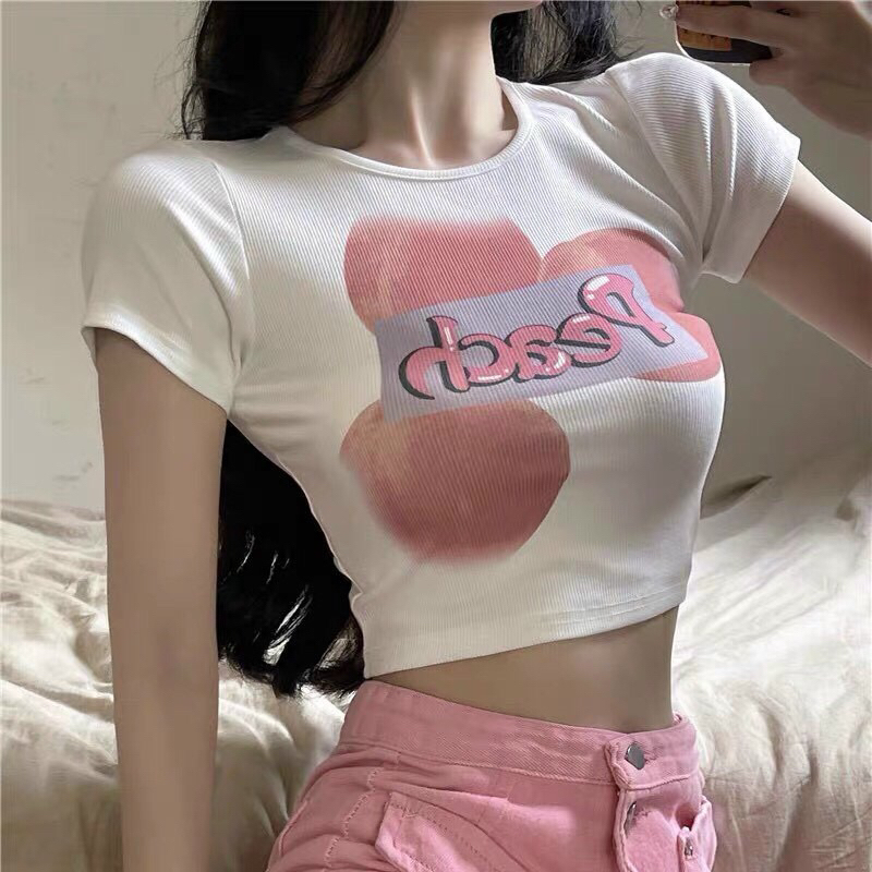 Áo nữ Croptop MONA chất bozip mát ôm body A46
