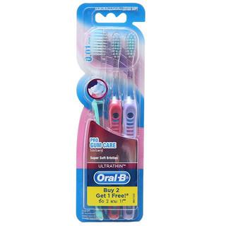Bộ 3 bàn chải đánh răng Oral-B siêu mềm bảo vệ nướu Progum