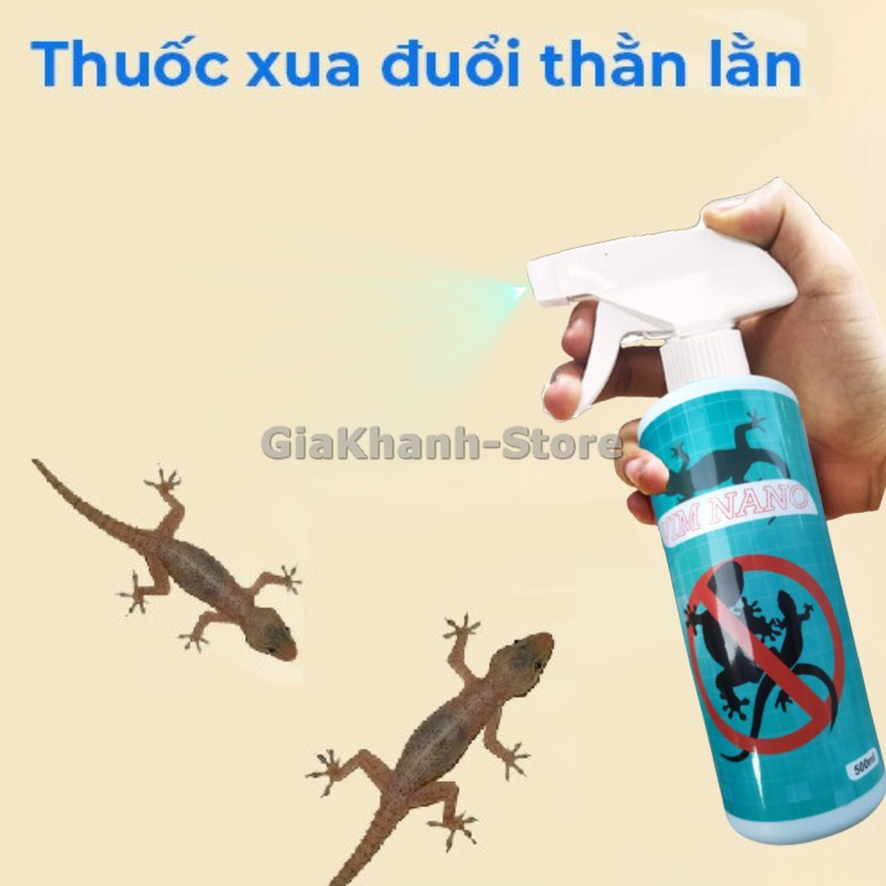 Xịt thằn lằn Vim nano, Thuốc xịt đuổi diệt trừ thằng lằn hiệu quả - chai 500ml