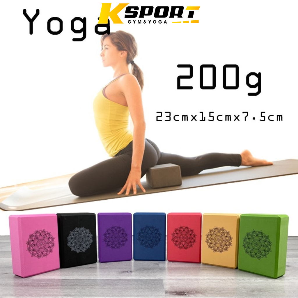 Gạch Tập Yoga Xốp Eva Nặng 200g In Hoa Mandala Cao Cấp ( 1 Viên )