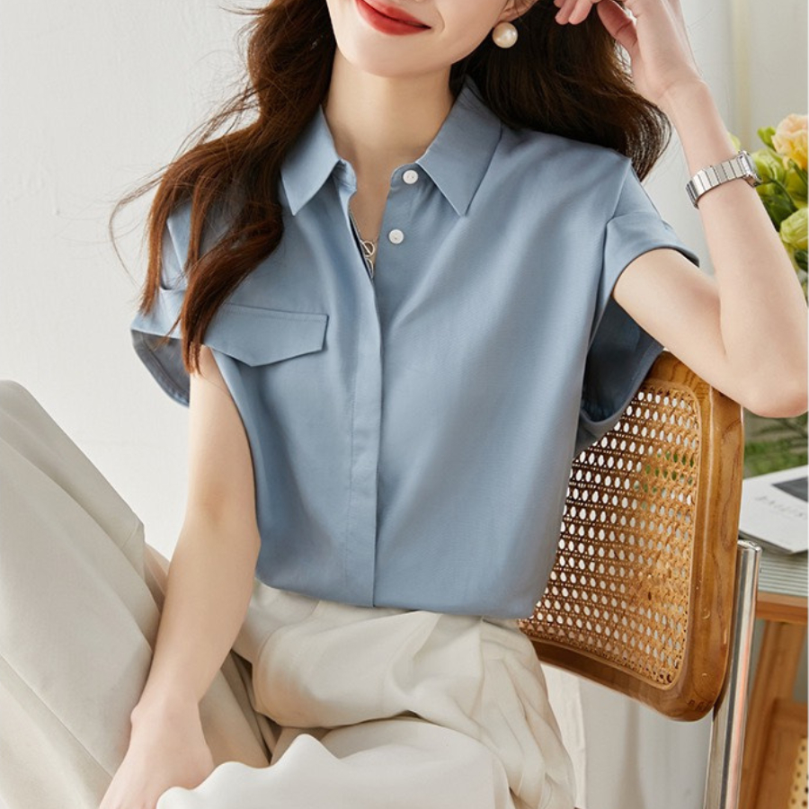 A201- áo sơ mi tay hến trẻ trung MD