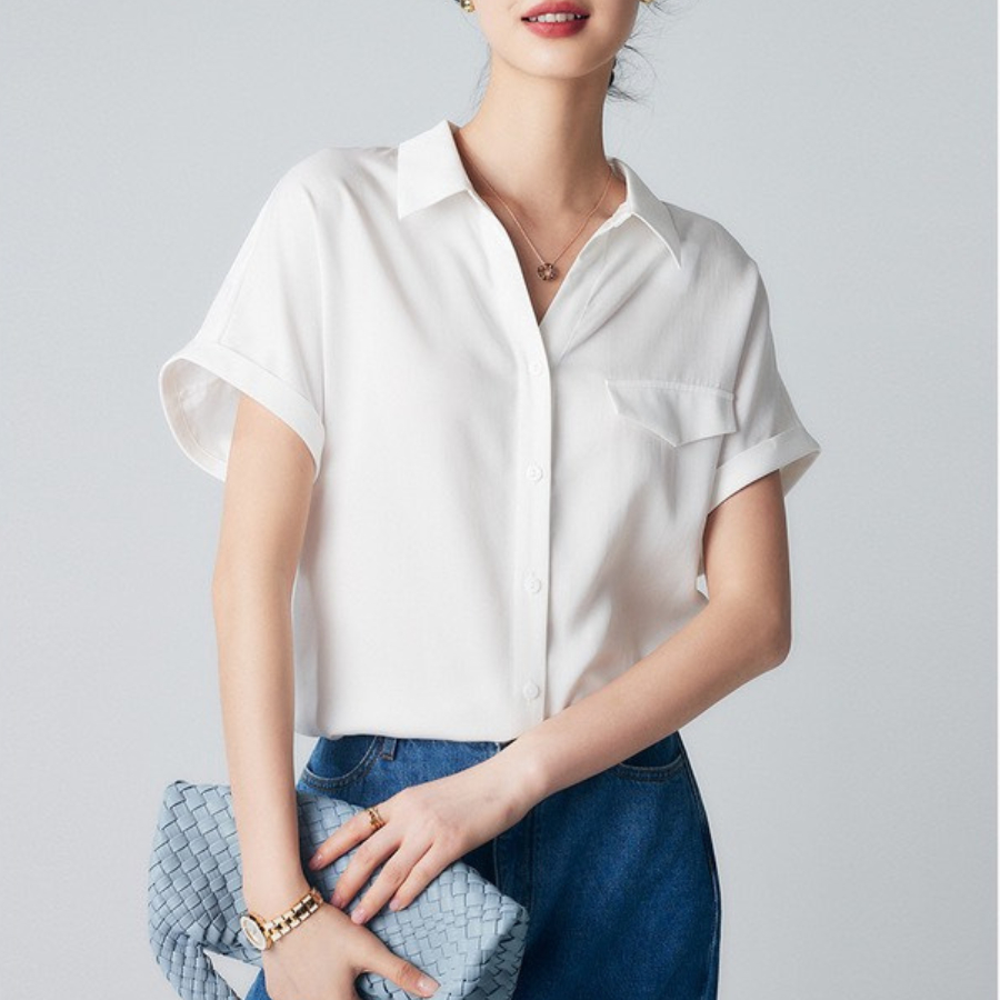 A201- áo sơ mi tay hến trẻ trung MD