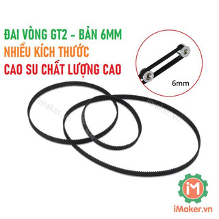 Đai Gt2 (6Mm) Vòng, Vòng Đai Gt2, Dây Đai Curoa Vòng Nhiều Kích Thước Dùng Cho Puly Gt2, Dây Đai Vòng Kín 100- 1000Mm