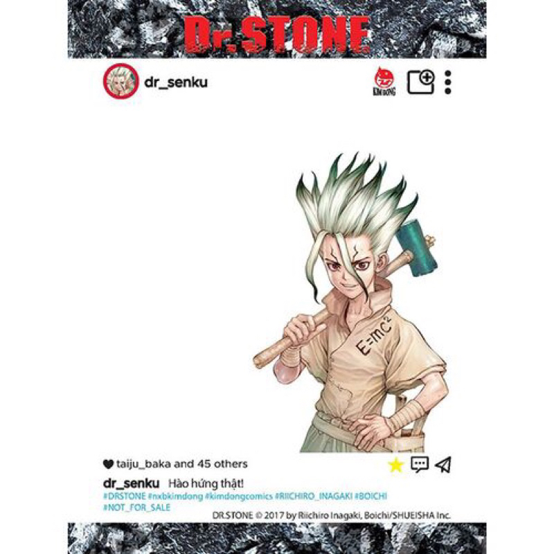 Combo 2 Postcard manga Dr.stone tập 1