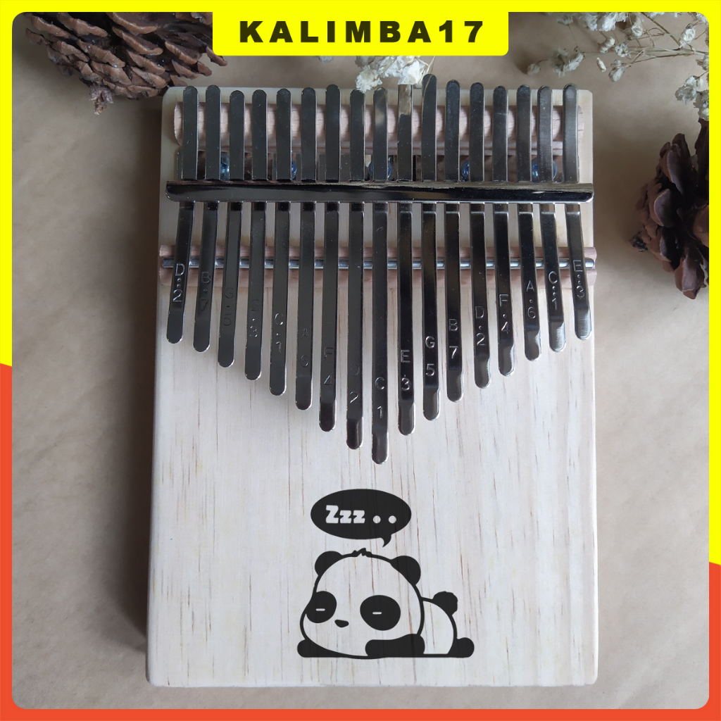 Đàn kalimba giá rẻ 17 phím KL34 khắc hình dễ thương tặng kèm búa chỉnh âm