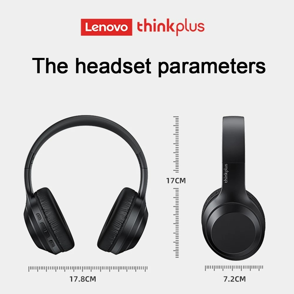 [4 MÀU] Tai nghe chụp tai Bluetooth Lenovo TH10 - Kết hợp dây rời - Âm thanh nổi - Có micro