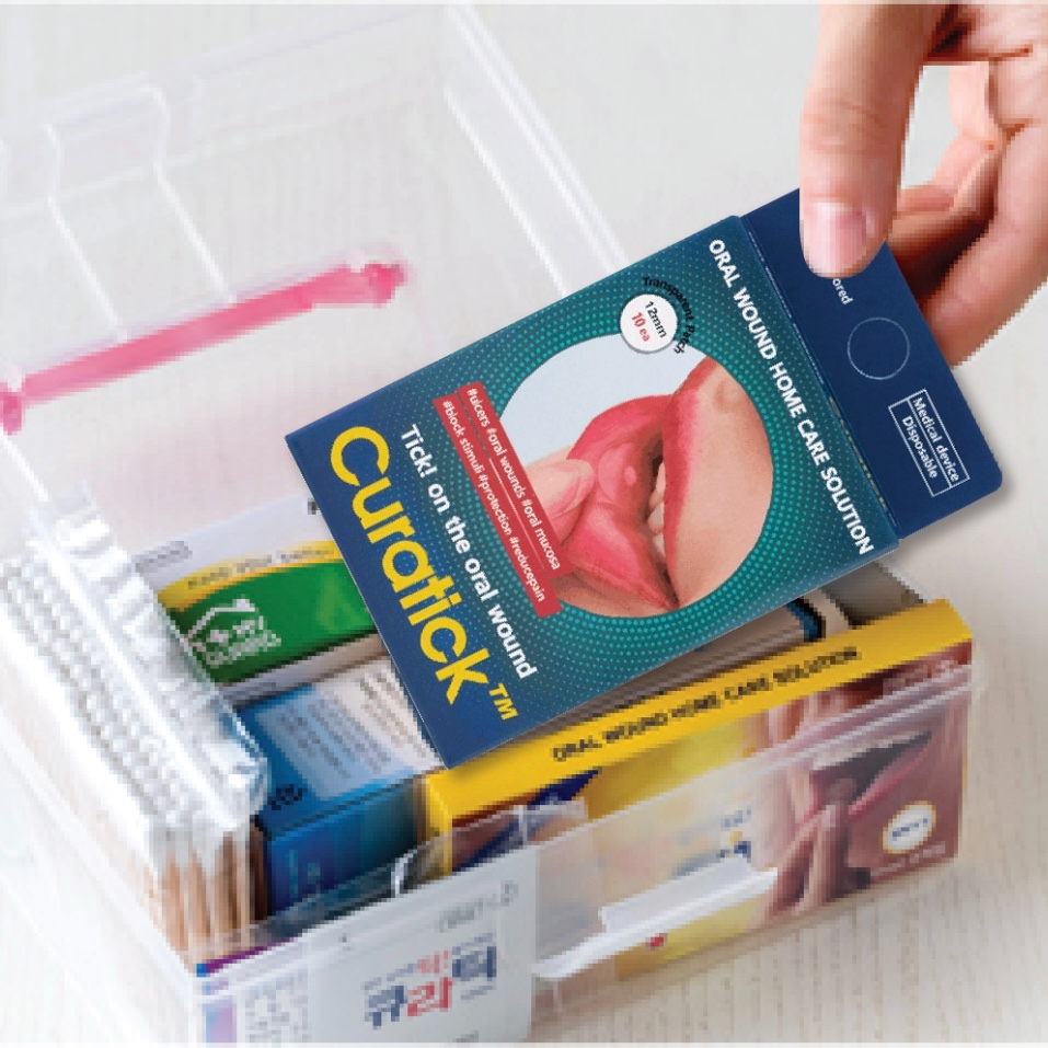Miếng dán nhiệt miệng, lở miệng Curatick